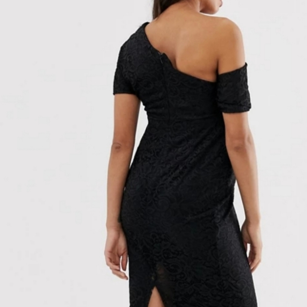 Asos Maternity One Shoulder Lace Dress - Picture 2 of 6
